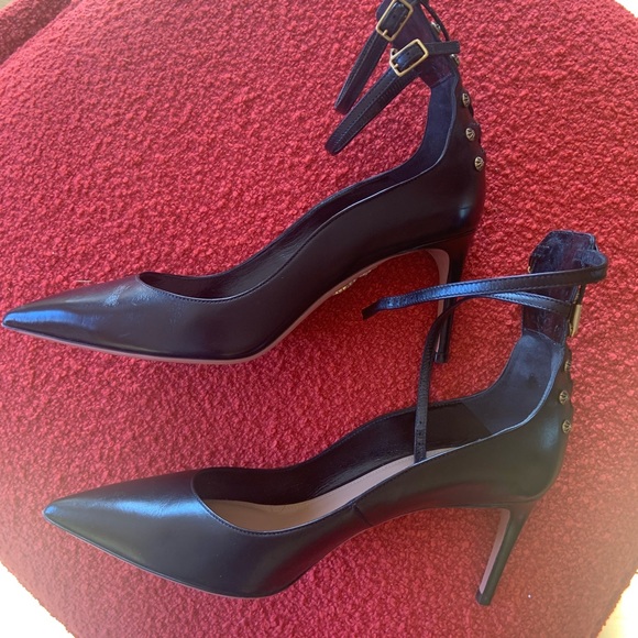 Aquazurra Black Double Strap Pumps Size 37.5 - Picture 2 of 10